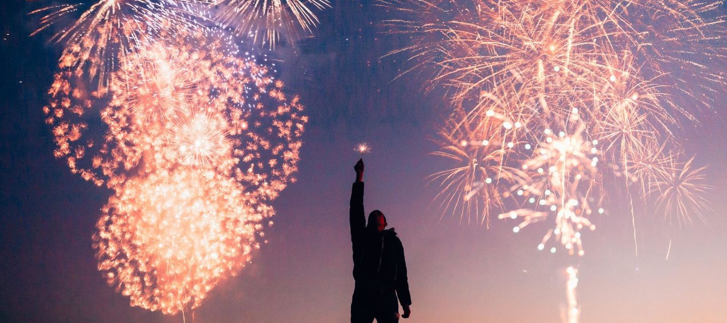 Vuurwerk aan de Belgische kust