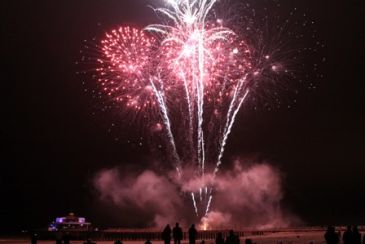 De Pier in vuur en vlam in Blankenberge