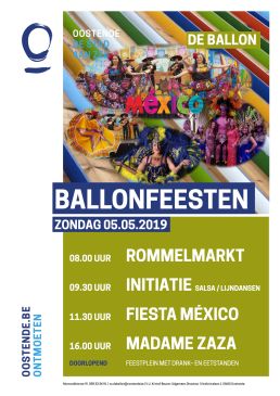 Ballonfeest met rommelmarkt -thema mexico in Oostende