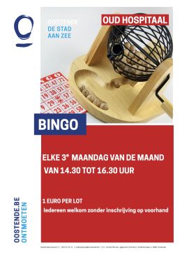 Bingo, elke 3e maandag van de maand! in Oostende