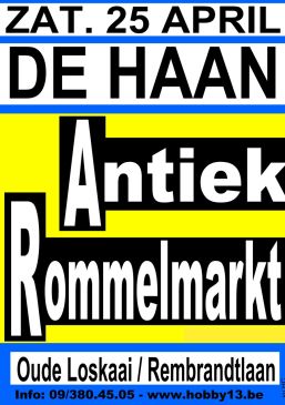 Antiek- en rommelmarkt AFGELAST in De Haan
