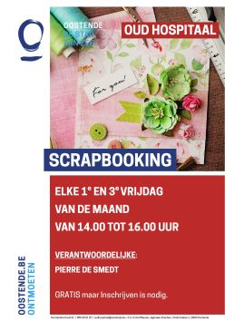 Scrapbooking, elke 1e en 3e vrijdag van de maand!! in Oostende