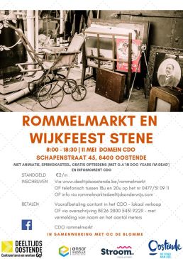 Rommelmarkt en wijkfeest Stene in Oostende