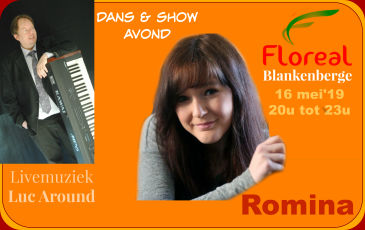 Dans & Show avond met zangeres Romina & Luc Around in Blankenberge