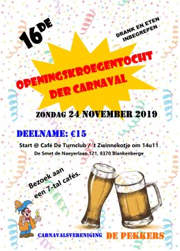 Openings Kroegentocht der Carnaval in Blankenberge