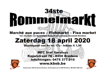 GEANNULEERD - Rommelmarkt KBOB in Bredene