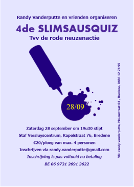 Slimsaus quiz in Bredene