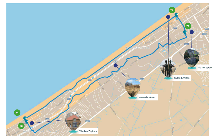 Wandelen met striphelden in Middelkerke - De Belgische kust - Stranverblijf