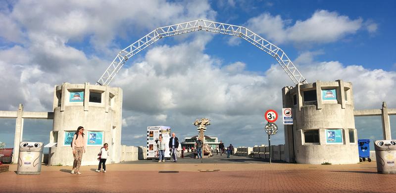 Belgium Pier wolken blauwe hemel