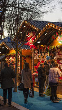 Kerstmarkt verticale foto
