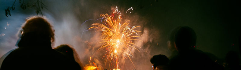 Vuurwerk publiek banner