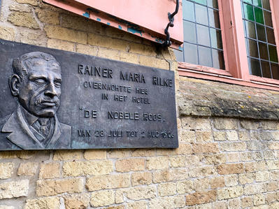 Placard van Rainer Maria Rilke in Veurne