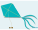Stap 5Met de overschotten van de plastic zak kun je linten maken die je aan de vlieger kunt plakken. Het touw wikkel je best om een houten stokje, zo kun je de vlieger hoger en lager laten vliegen.